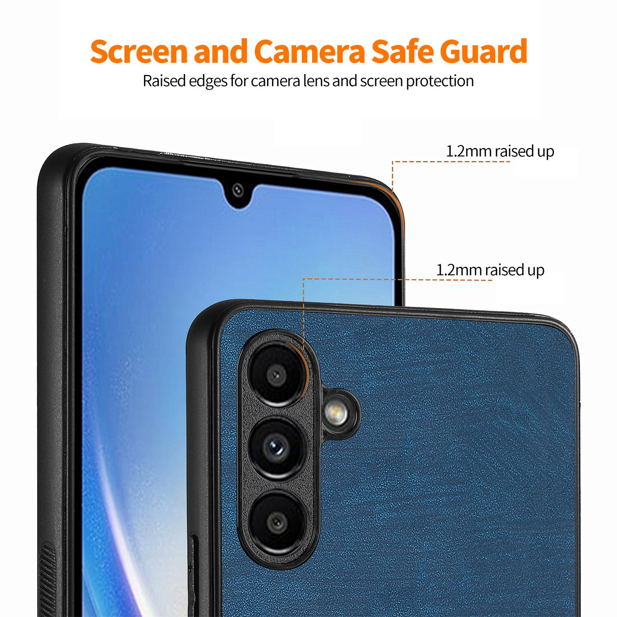 ENKAY HAT PRINCE For Samsung Galaxy A34 5G Phone Case Retro Leather PC Cover with High Aluminium-silicon Glass Film ENKAY HAT PRINCE For Samsung Galaxy A34 5G Phone Case Retro Leather PC Cover with High Aluminium-silicon Glass Film